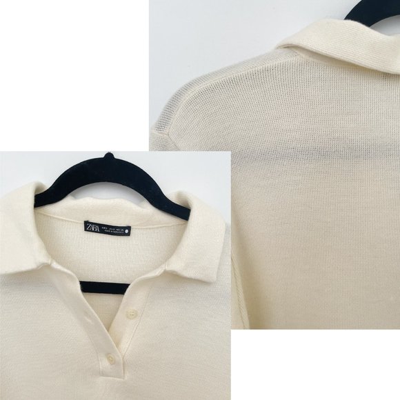 ZARA SWEATER BUTTON DOWN - Picture 4 of 4